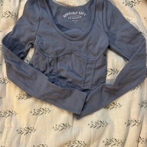 Aeropostale Seriously Soft Long Sleeve Top - Blue